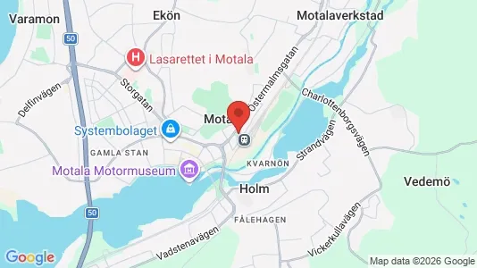 Lagerlokaler att hyra i Motala - kort over placeringen