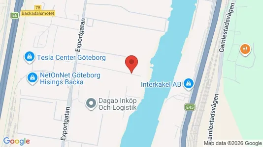 Lagerlokaler att hyra i Norra hisingen - kort over placeringen