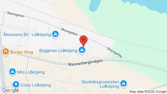 Kontorslokaler att hyra i Lidköping - kort over placeringen