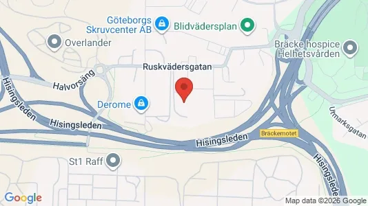 Lagerlokaler att hyra i Västra hisingen - kort over placeringen