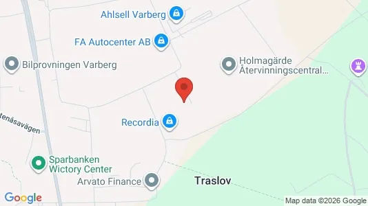 Kontorslokaler att hyra i Varberg - kort over placeringen