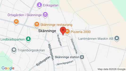 Lagerlokaler att hyra i Mjölby - kort over placeringen
