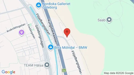 Lagerlokaler att hyra i Mölndal - kort over placeringen