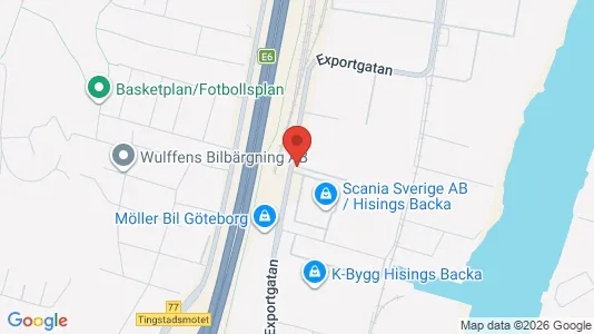 Lagerlokaler att hyra i Norra hisingen - kort over placeringen