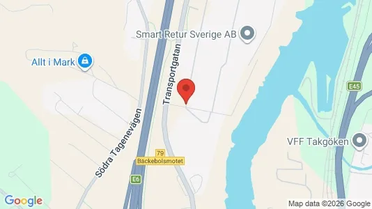 Lagerlokaler att hyra i Norra hisingen - kort over placeringen