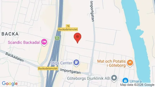 Lagerlokaler att hyra i Norra hisingen - kort over placeringen