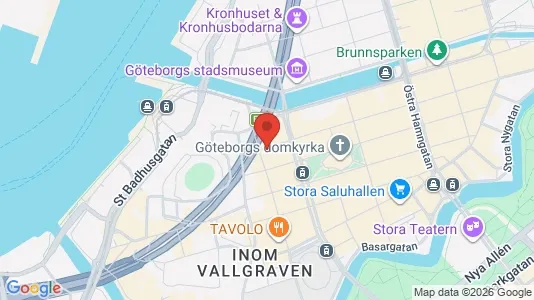 Lagerlokaler att hyra i Göteborg Centrum - kort over placeringen
