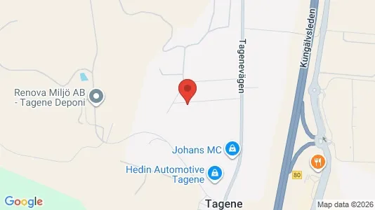 Lagerlokaler att hyra i Norra hisingen - kort over placeringen