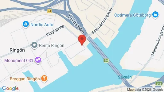 Lagerlokaler att hyra i Lundby - kort over placeringen
