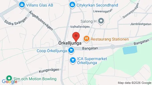 Lagerlokaler att hyra i Örkelljunga - kort over placeringen