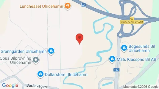 Lagerlokaler att hyra i Ulricehamn - kort over placeringen