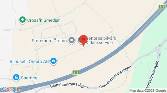 Lagerlokaler att hyra i Örebro - kort over placeringen