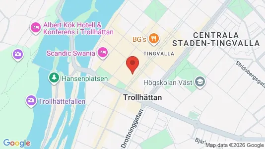 Lagerlokaler att hyra i Trollhättan - kort over placeringen