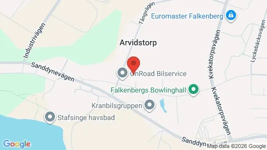 Lagerlokaler att hyra i Falkenberg - kort over placeringen