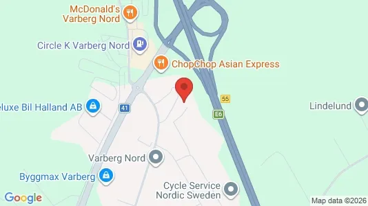 Lagerlokaler att hyra i Varberg - kort over placeringen