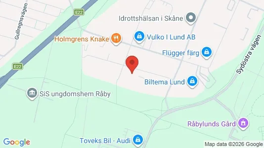 Lagerlokaler att hyra i Lund - Bild från Google Street View