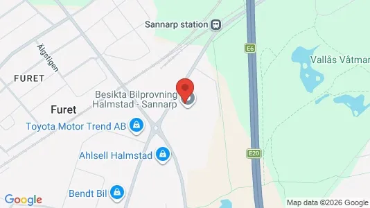 Lagerlokaler att hyra i Halmstad - kort over placeringen