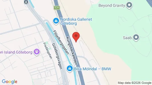 Lagerlokaler att hyra i Mölndal - kort over placeringen