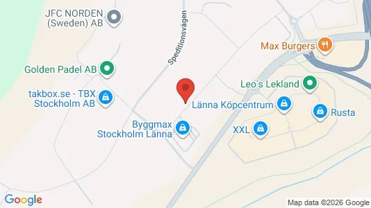 Industrilokaler att hyra i Huddinge - kort over placeringen