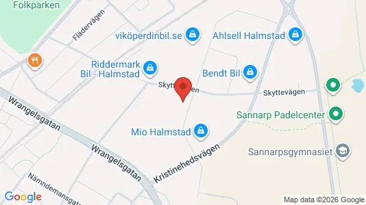 Industrilokaler att hyra i Halmstad - kort over placeringen