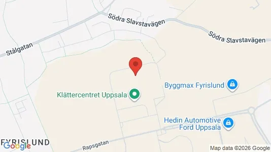 Industrilokaler att hyra i Uppsala - kort over placeringen