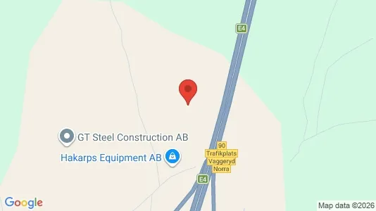 Lagerlokaler att hyra i Vaggeryd - kort over placeringen