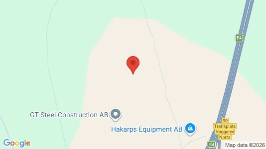 Lagerlokaler att hyra i Vaggeryd - kort over placeringen