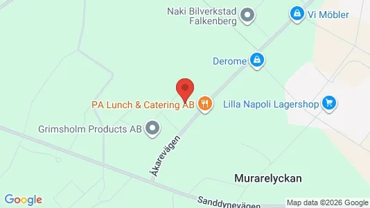Lagerlokaler att hyra i Falkenberg - kort over placeringen