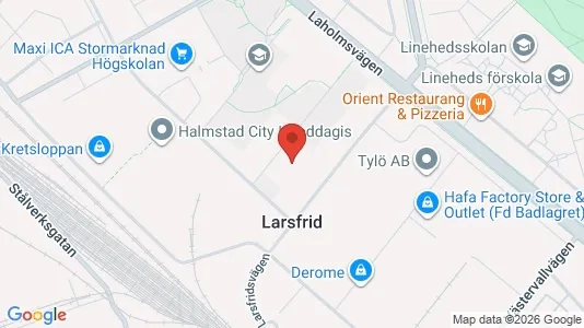 Industrilokaler att hyra i Halmstad - kort over placeringen