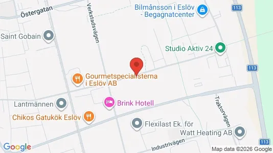 Industrilokaler att hyra i Eslöv - Bild från Google Street View