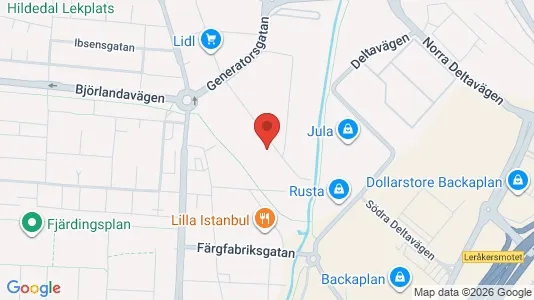 Lagerlokaler att hyra i Lundby - kort over placeringen