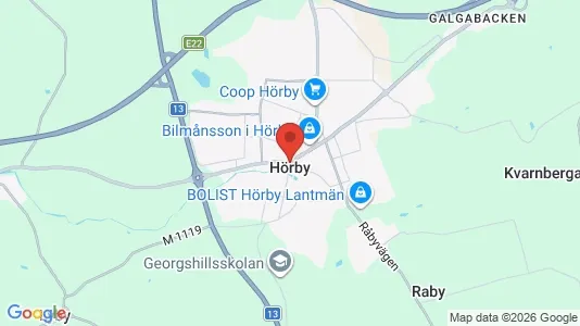 Lagerlokaler att hyra i Hörby - Bild från Google Street View