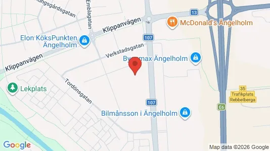 Lagerlokaler att hyra i Ängelholm - Bild från Google Street View