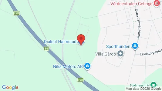 Lagerlokaler att hyra i Halmstad - kort over placeringen