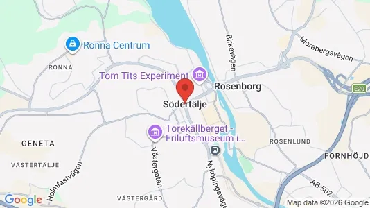 Lagerlokaler att hyra i Södertälje - kort over placeringen
