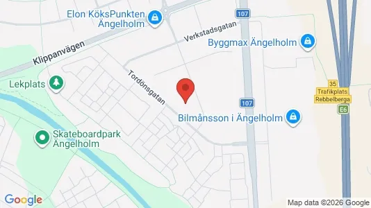 Lagerlokaler att hyra i Ängelholm - Bild från Google Street View