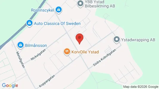 Lagerlokaler att hyra i Ystad - Bild från Google Street View