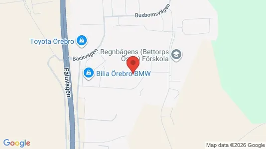 Lagerlokaler att hyra i Örebro - kort over placeringen
