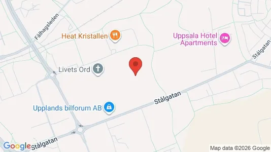Lagerlokaler att hyra i Uppsala - kort over placeringen
