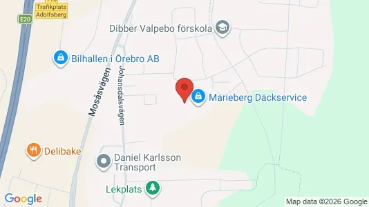 Lagerlokaler att hyra i Örebro - kort over placeringen