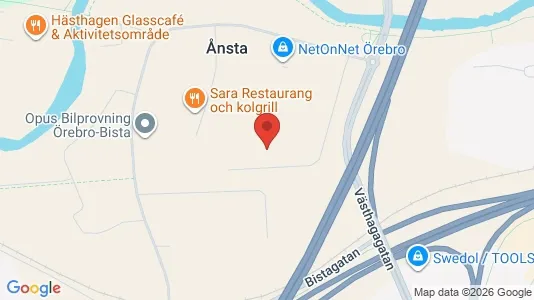 Kontorslokaler att hyra i Örebro - kort over placeringen