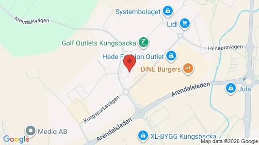 Kontorslokaler att hyra i Kungsbacka - kort over placeringen
