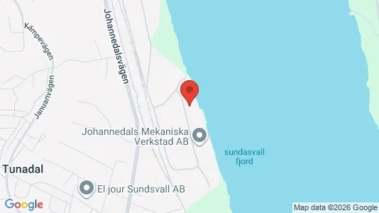 Industrilokaler att hyra i Sundsvall - kort over placeringen