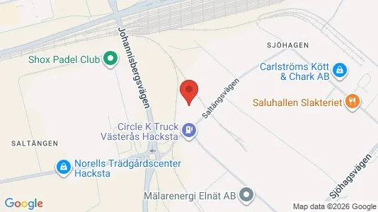 Industrilokaler att hyra i Västerås - kort over placeringen