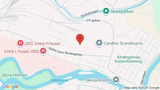 Industrilokaler att hyra i Örebro - kort over placeringen