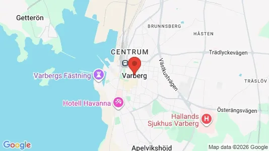 Fastighetsmarker att hyra i Varberg - kort over placeringen