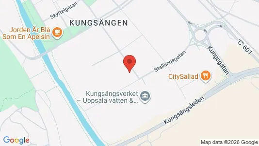 Industrilokaler att hyra i Uppsala - kort over placeringen