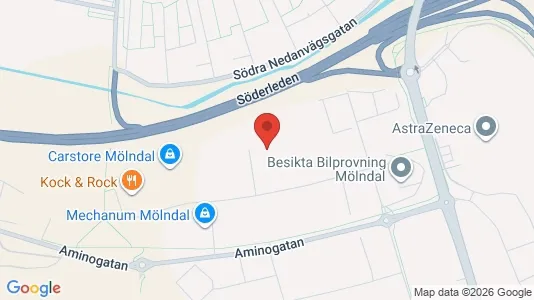 Kontorslokaler att hyra i Mölndal - kort over placeringen