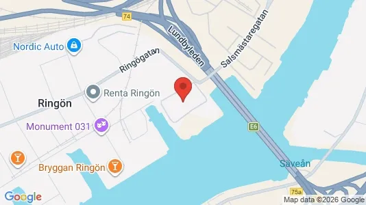Lagerlokaler att hyra i Lundby - kort over placeringen