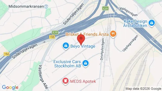 Lagerlokaler att hyra i Söderort - kort over placeringen